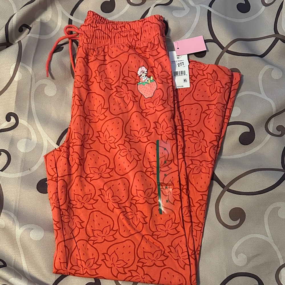 Hybrid Apparel Strawberry Shortcake Pajama Pants